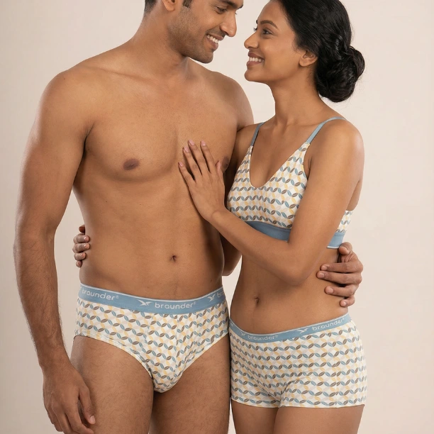 Super Soft Floral- Man Brief, Ladies bralette, Ladies Knickers